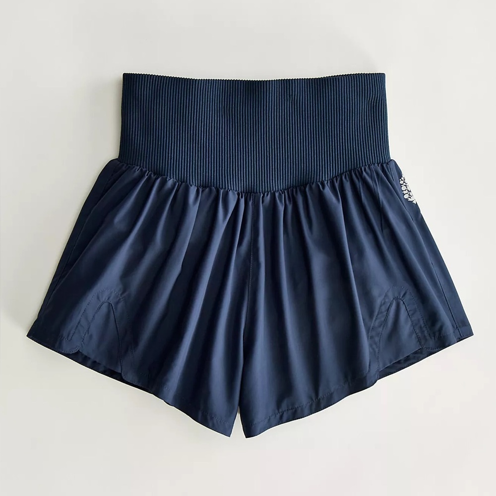 Free People Carpe Diem Navy Shorts